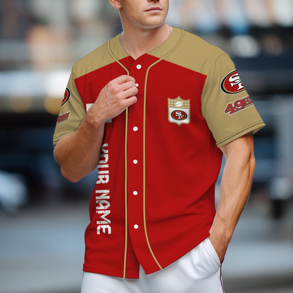 San Francisco 49ers Baseball Jersey New Collection NFL AZHGBJS000028