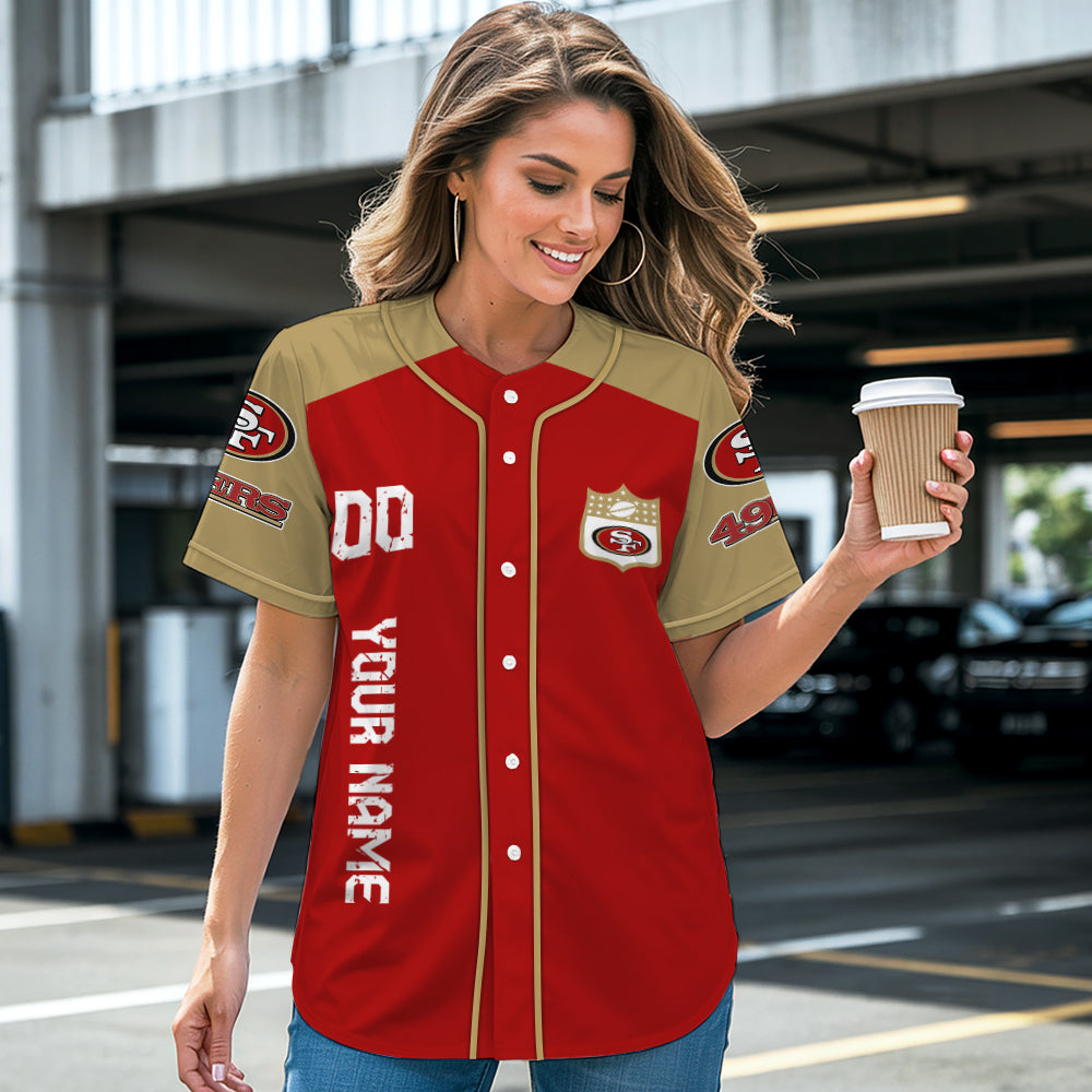 San Francisco 49ers Baseball Jersey New Collection NFL AZHGBJS000028