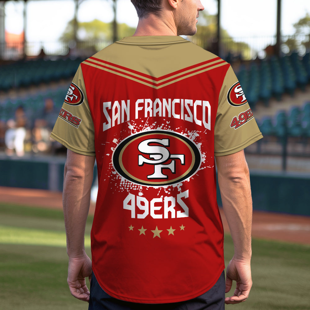 San Francisco 49ers Baseball Jersey New Collection NFL AZHGBJS000028