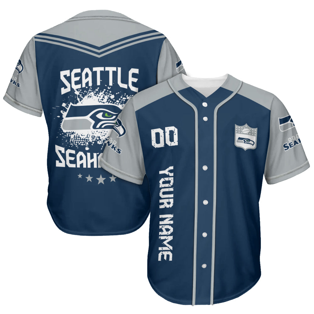 Seattle Seahawks Baseball Jersey New Collection NFL AZHGBJS000029