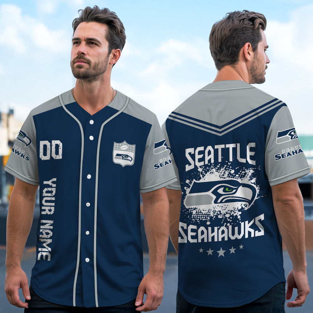 Seattle Seahawks Baseball Jersey New Collection NFL AZHGBJS000029