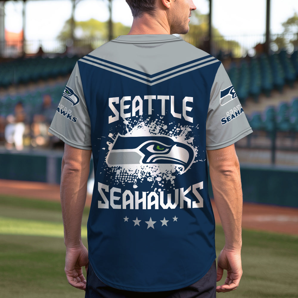 Seattle Seahawks Baseball Jersey New Collection NFL AZHGBJS000029