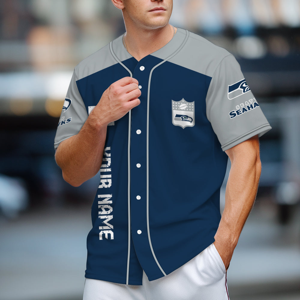 Seattle Seahawks Baseball Jersey New Collection NFL AZHGBJS000029