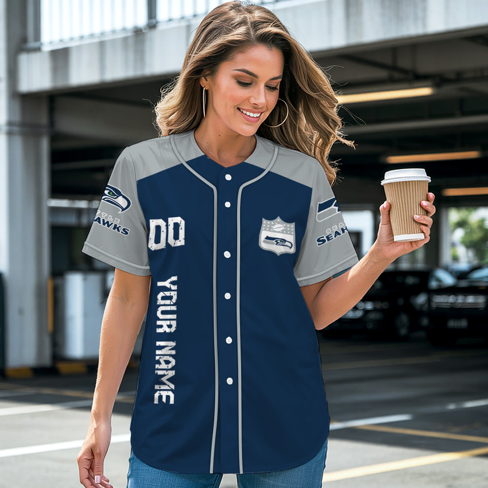 Seattle Seahawks Baseball Jersey New Collection NFL AZHGBJS000029