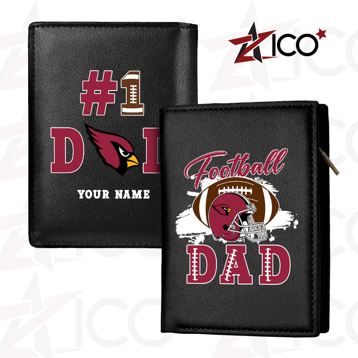 Arizona Cardinals Farther’s Day Men’s Slim Vertical Leather Wallet Trending 2025 AZHGSVLW000001