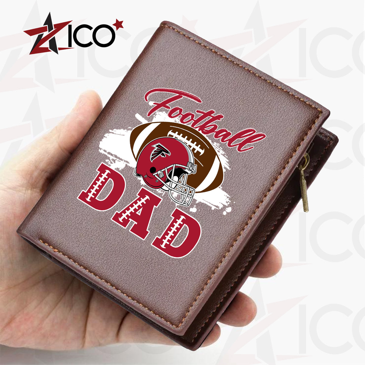 Atlanta Falcons Farther’s Day Men’s Slim Vertical Leather Wallet Trending 2025 AZHGSVLW000002