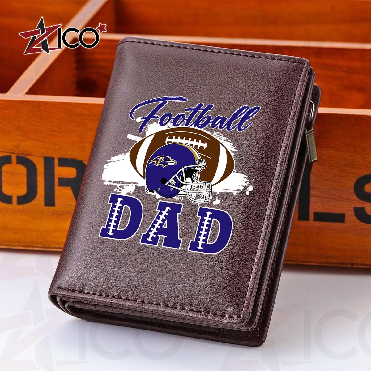 Baltimore Ravens Farther’s Day Men’s Slim Vertical Leather Wallet Trending 2025 AZHGSVLW000003