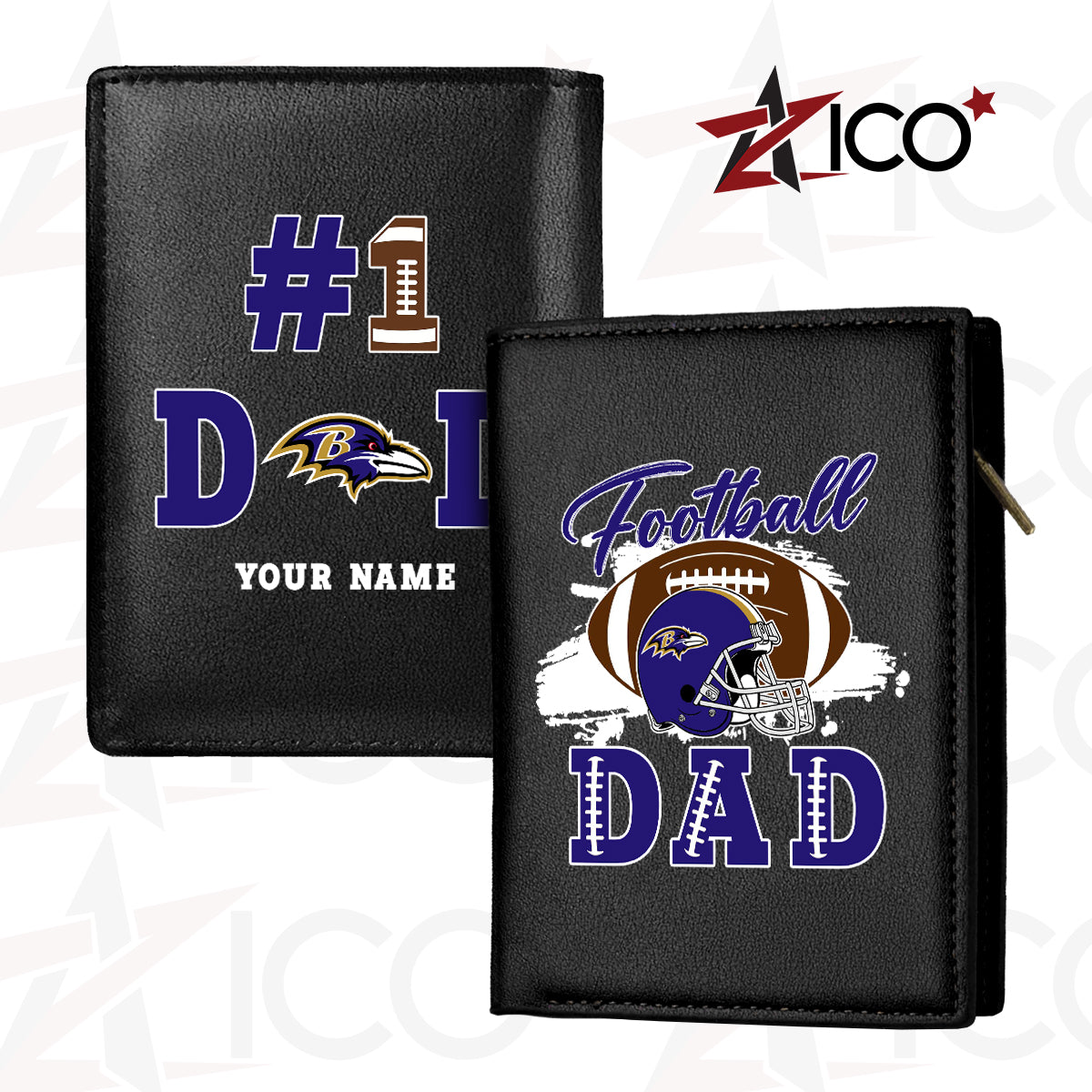 Baltimore Ravens Farther’s Day Men’s Slim Vertical Leather Wallet Trending 2025 AZHGSVLW000003