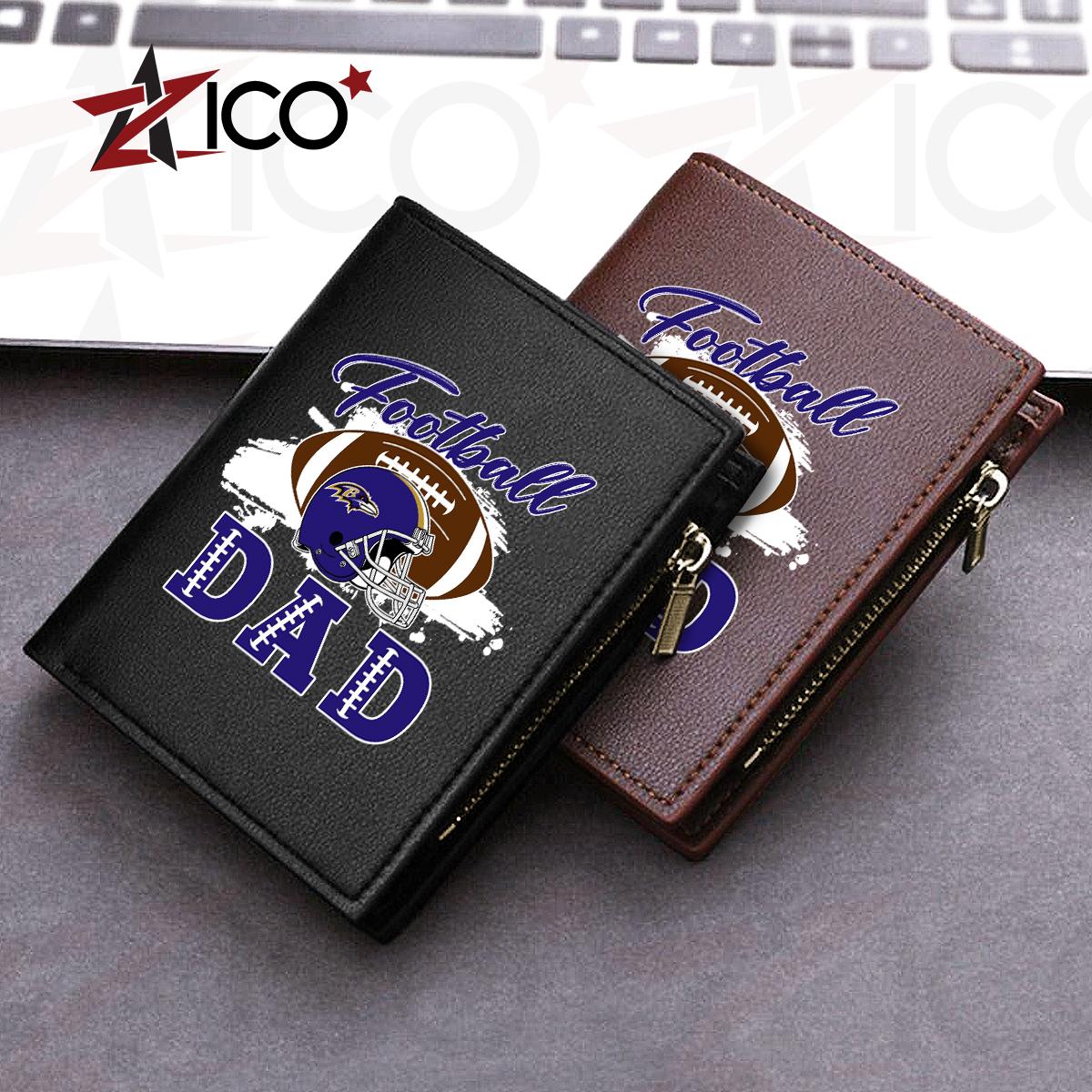 Baltimore Ravens Farther’s Day Men’s Slim Vertical Leather Wallet Trending 2025 AZHGSVLW000003
