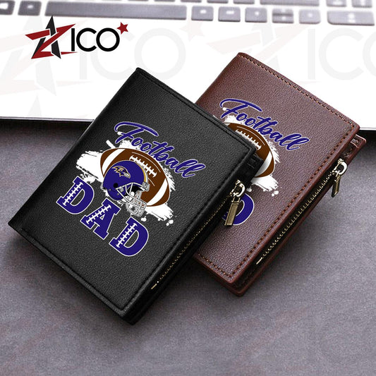 Baltimore Ravens Farther’s Day Men’s Slim Vertical Leather Wallet Trending 2025 AZHGSVLW000003