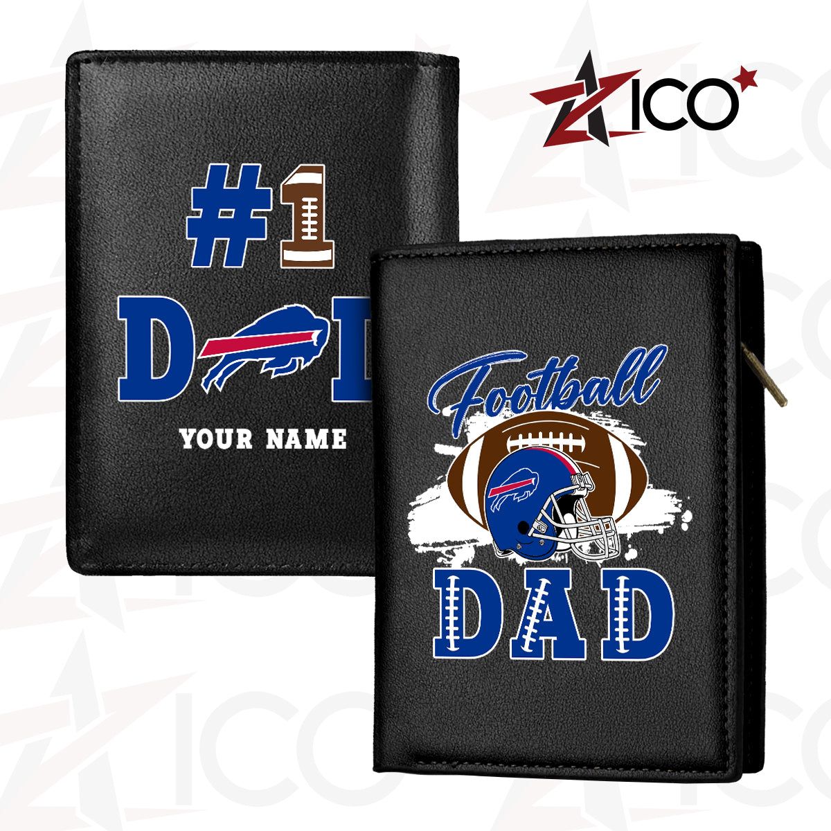 Buffalo Bills Farther’s Day Men’s Slim Vertical Leather Wallet Trending 2025 AZHGSVLW000004