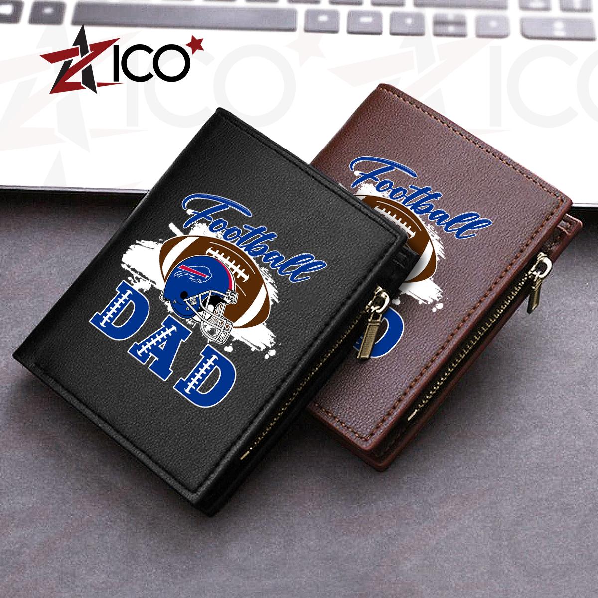 Buffalo Bills Farther’s Day Men’s Slim Vertical Leather Wallet Trending 2025 AZHGSVLW000004