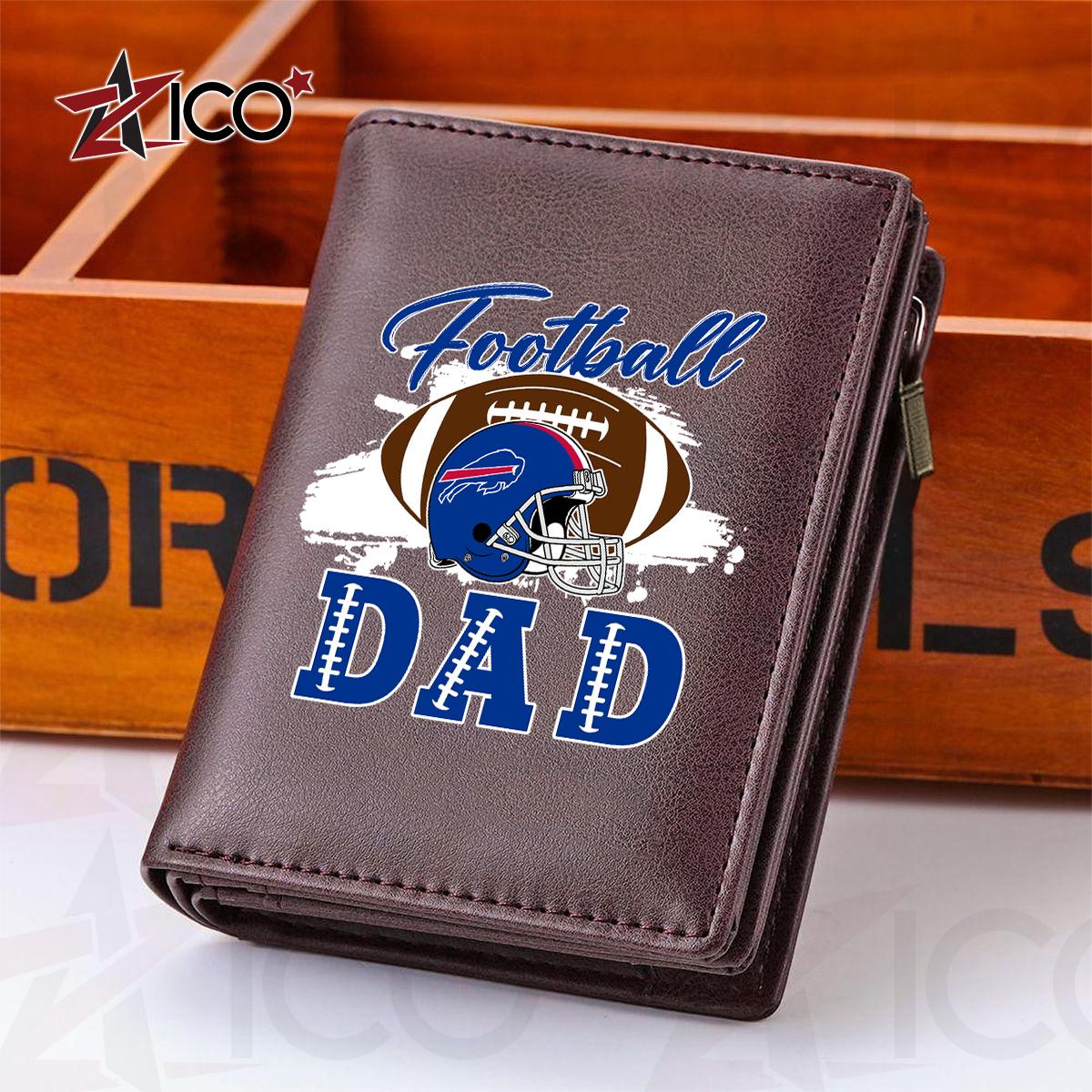 Buffalo Bills Farther’s Day Men’s Slim Vertical Leather Wallet Trending 2025 AZHGSVLW000004