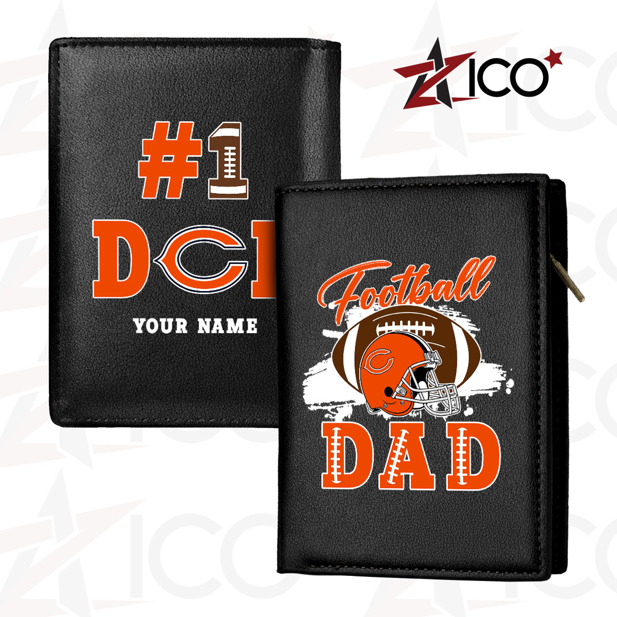 Chicago Bears Farther’s Day Men’s Slim Vertical Leather Wallet Trending 2025 AZHGSVLW000006
