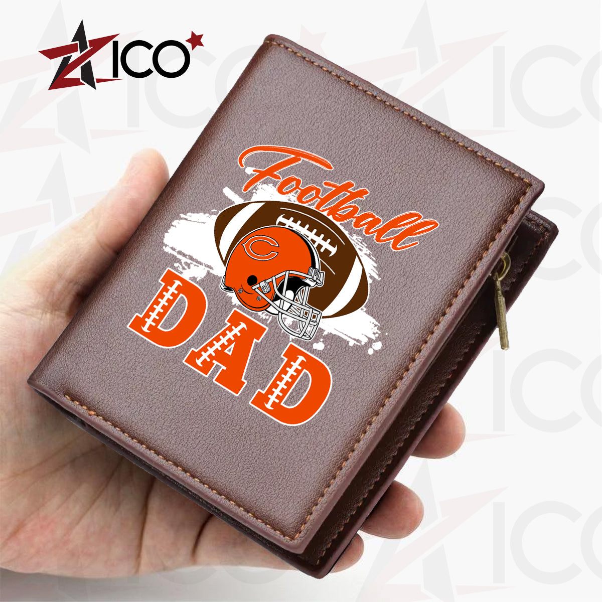Chicago Bears Farther’s Day Men’s Slim Vertical Leather Wallet Trending 2025 AZHGSVLW000006