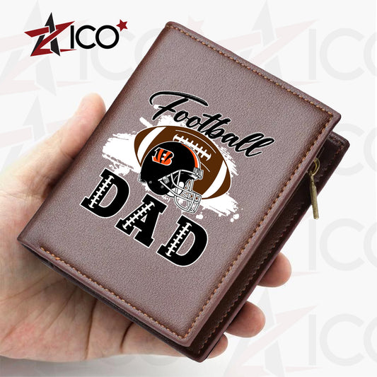 Cincinnati Bengals Farther’s Day Men’s Slim Vertical Leather Wallet Trending 2025 AZHGSVLW000007