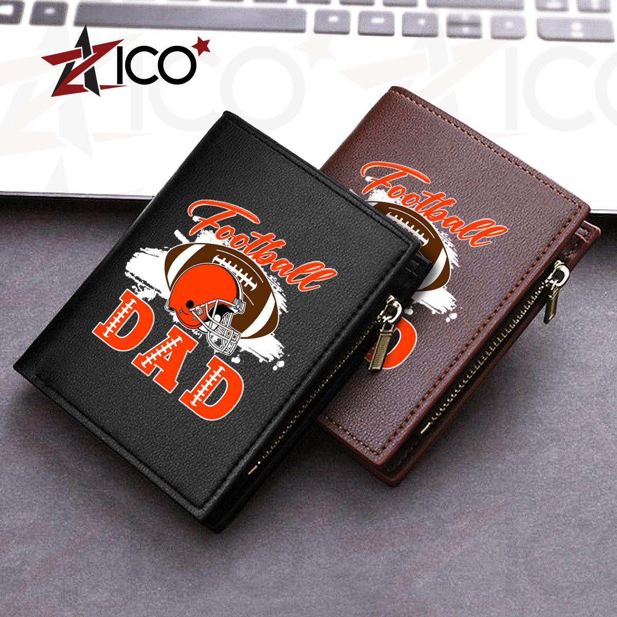 Cleveland Browns Farther’s Day Men’s Slim Vertical Leather Wallet Trending 2025 AZHGSVLW000008