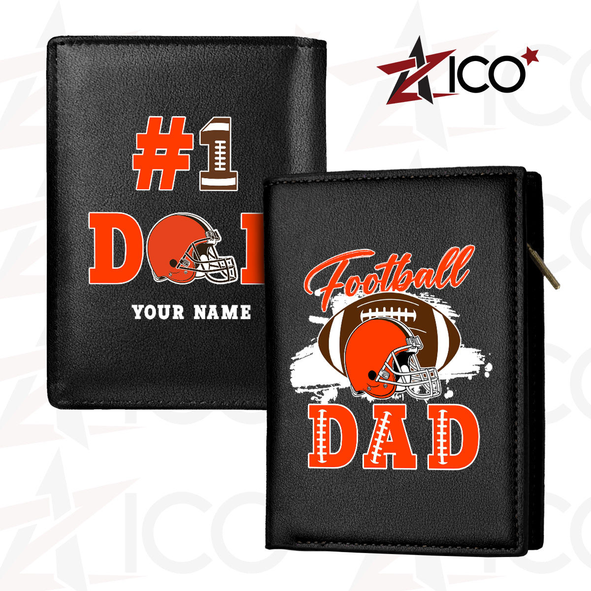 Cleveland Browns Farther’s Day Men’s Slim Vertical Leather Wallet Trending 2025 AZHGSVLW000008