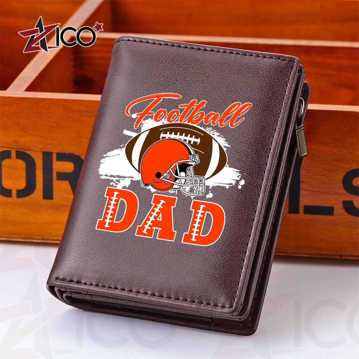 Cleveland Browns Farther’s Day Men’s Slim Vertical Leather Wallet Trending 2025 AZHGSVLW000008