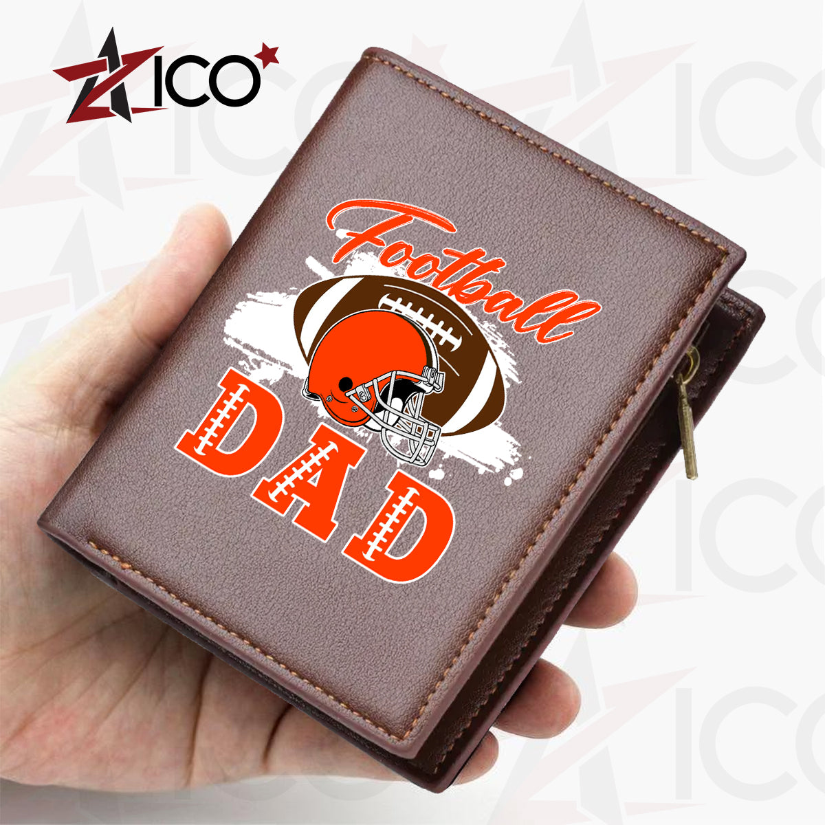 Cleveland Browns Farther’s Day Men’s Slim Vertical Leather Wallet Trending 2025 AZHGSVLW000008