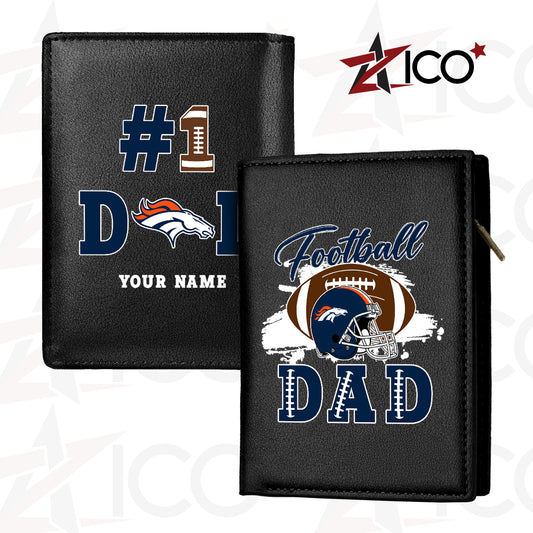 Denver Broncos Farther’s Day Men’s Slim Vertical Leather Wallet Trending 2025 AZHGSVLW000010