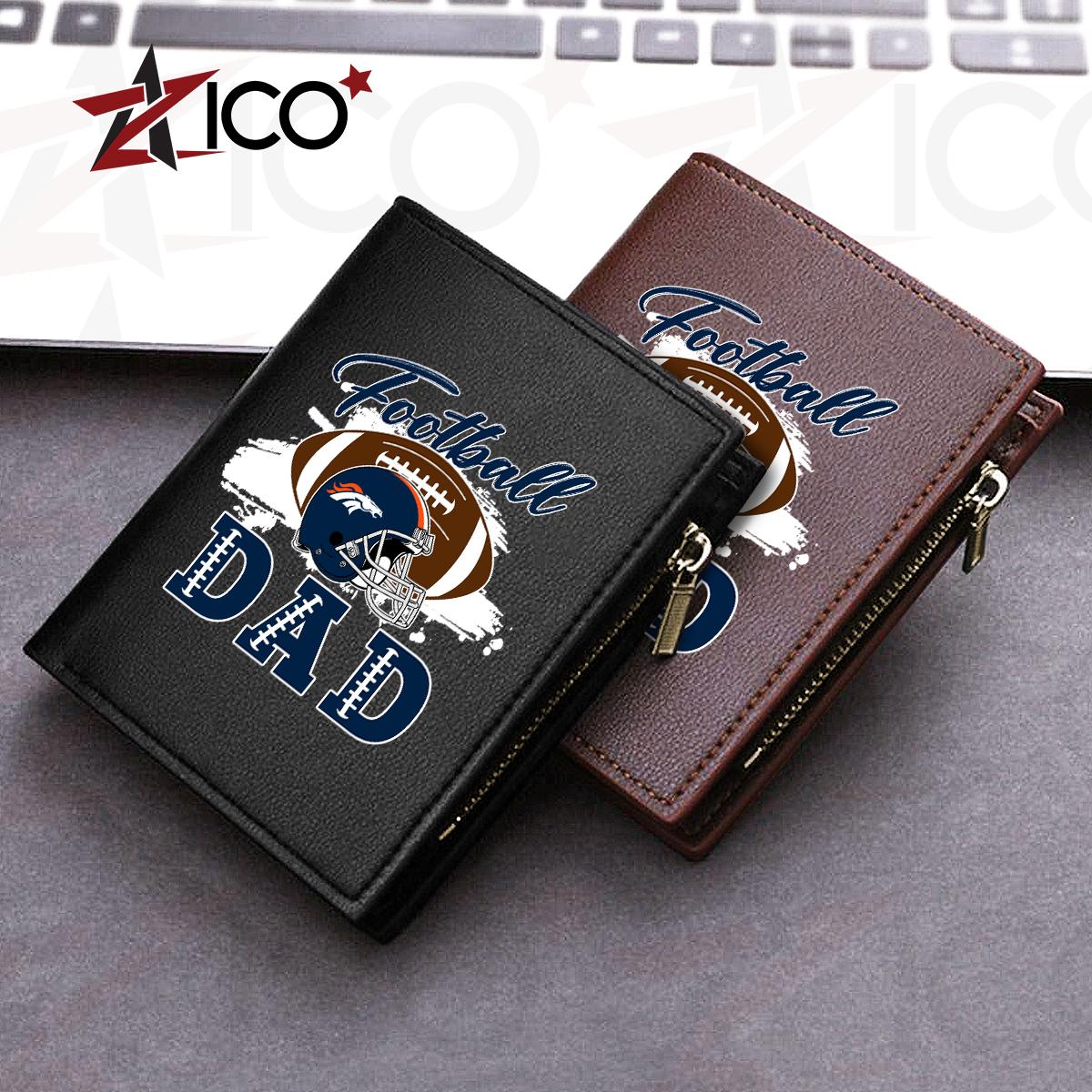 Denver Broncos Farther’s Day Men’s Slim Vertical Leather Wallet Trending 2025 AZHGSVLW000010