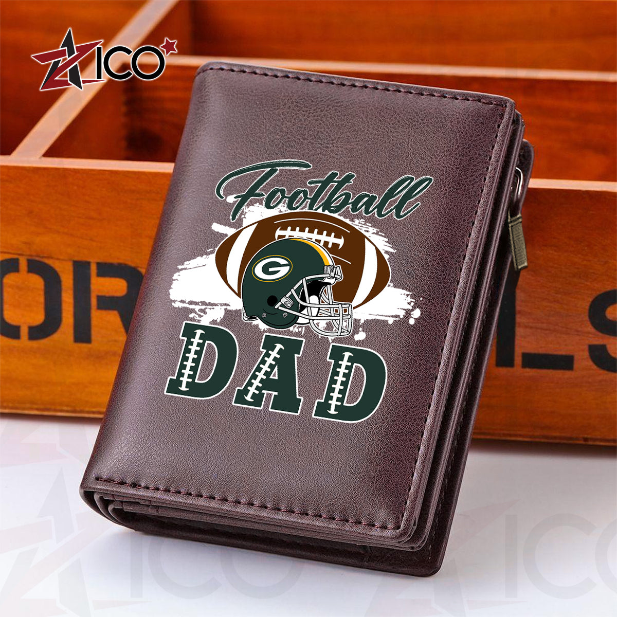 Green Bay Packers Farther’s Day Men’s Slim Vertical Leather Wallet Trending 2025 AZHGSVLW000012