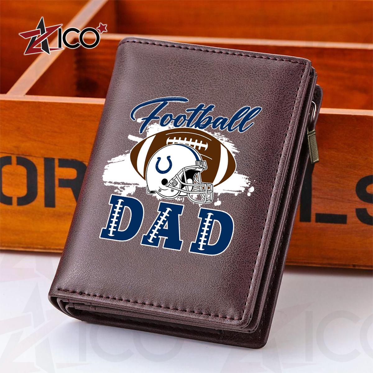 Indianapolis Colts Farther’s Day Men’s Slim Vertical Leather Wallet Trending 2025 AZHGSVLW000014