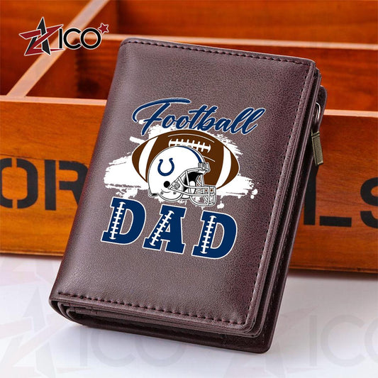 Indianapolis Colts Farther’s Day Men’s Slim Vertical Leather Wallet Trending 2025 AZHGSVLW000014