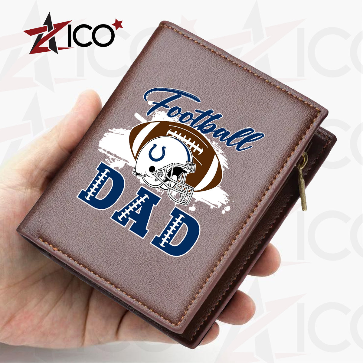 Indianapolis Colts Farther’s Day Men’s Slim Vertical Leather Wallet Trending 2025 AZHGSVLW000014