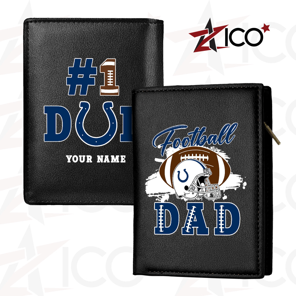 Indianapolis Colts Farther’s Day Men’s Slim Vertical Leather Wallet Trending 2025 AZHGSVLW000014