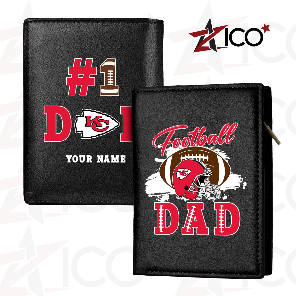 Kansas City Chiefs Farther’s Day Men’s Slim Vertical Leather Wallet Trending 2025 AZHGSVLW000016