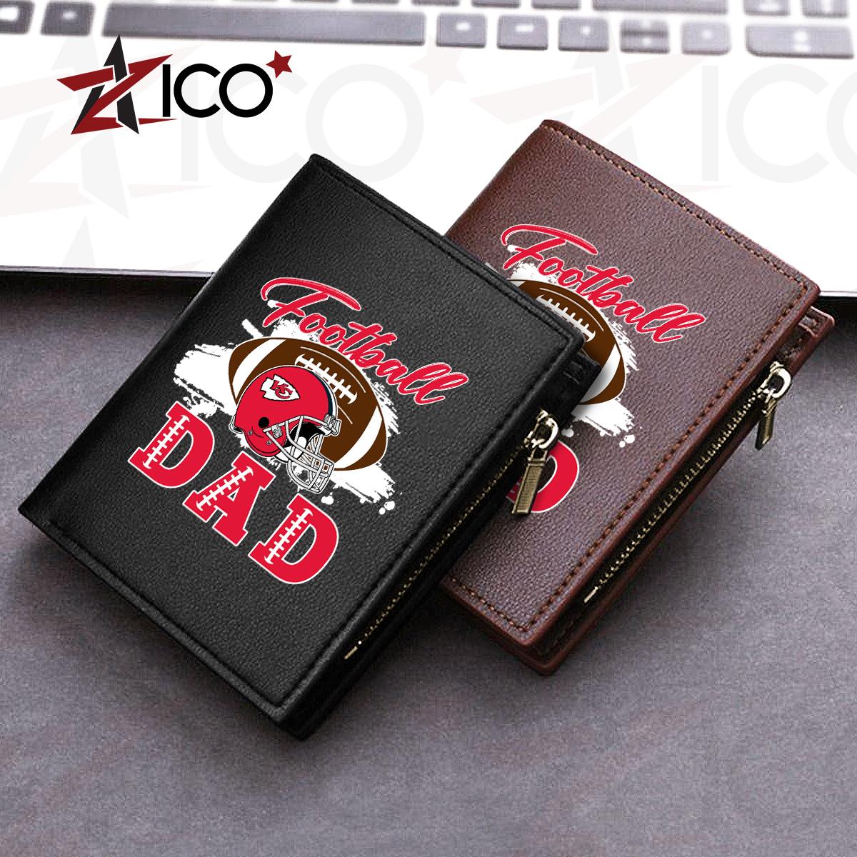 Kansas City Chiefs Farther’s Day Men’s Slim Vertical Leather Wallet Trending 2025 AZHGSVLW000016
