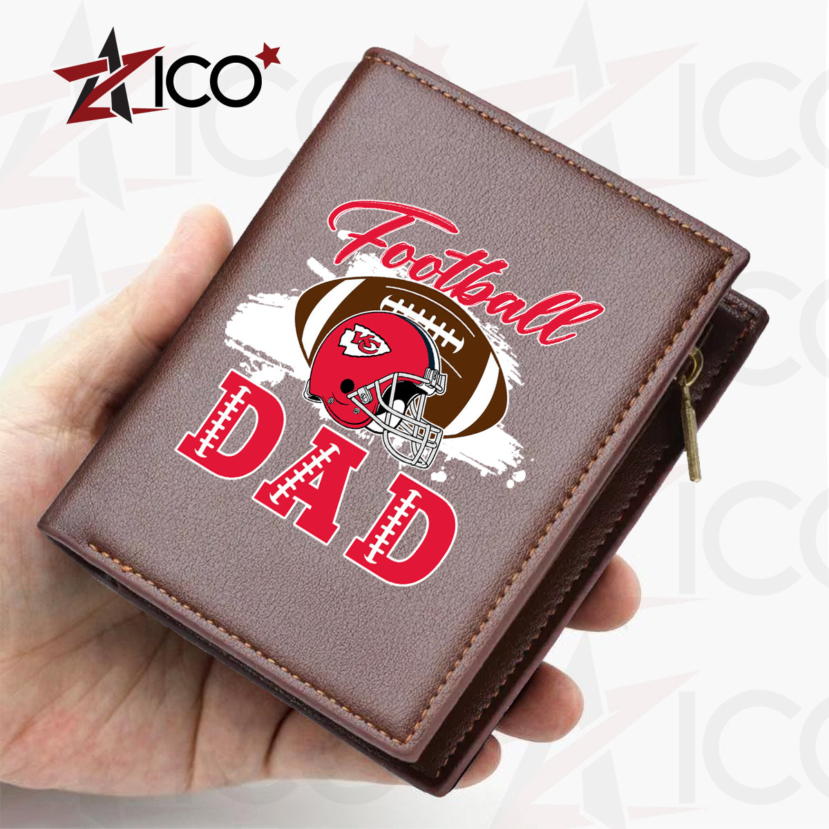 Kansas City Chiefs Farther’s Day Men’s Slim Vertical Leather Wallet Trending 2025 AZHGSVLW000016