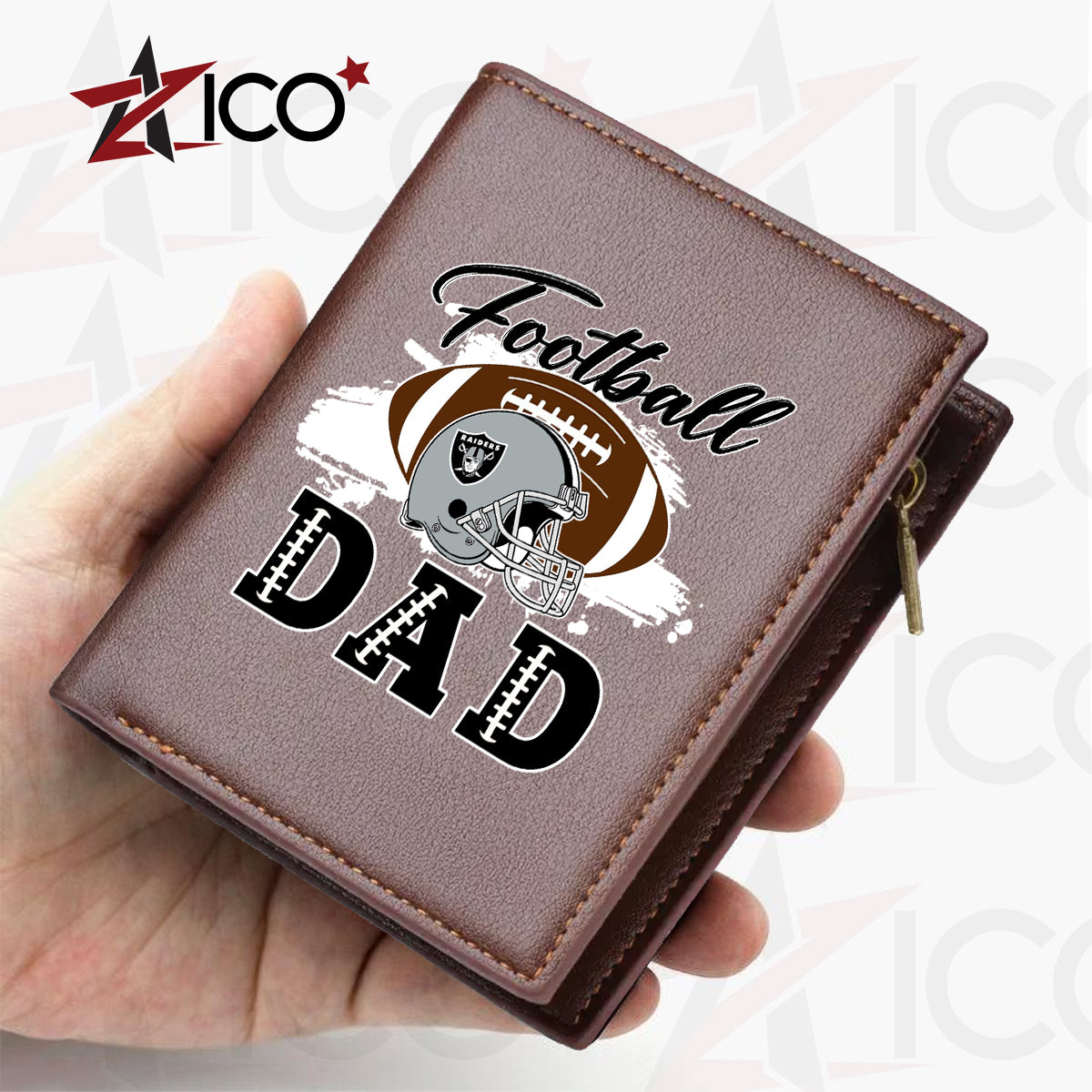 Las Vegas Raiders Farther’s Day Men’s Slim Vertical Leather Wallet Trending 2025 AZHGSVLW000017