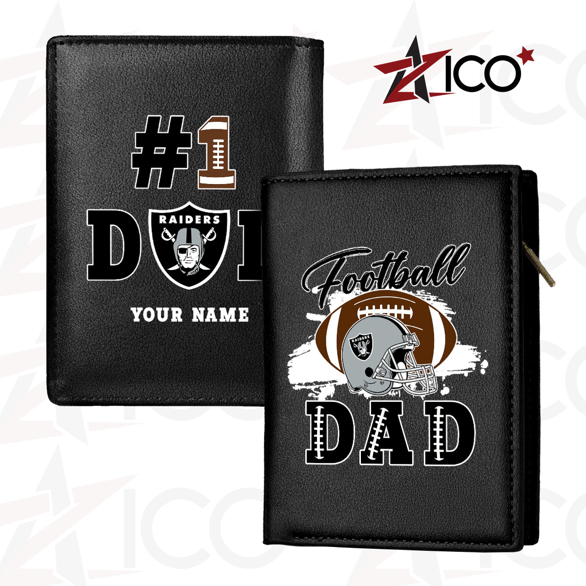 Las Vegas Raiders Farther’s Day Men’s Slim Vertical Leather Wallet Trending 2025 AZHGSVLW000017