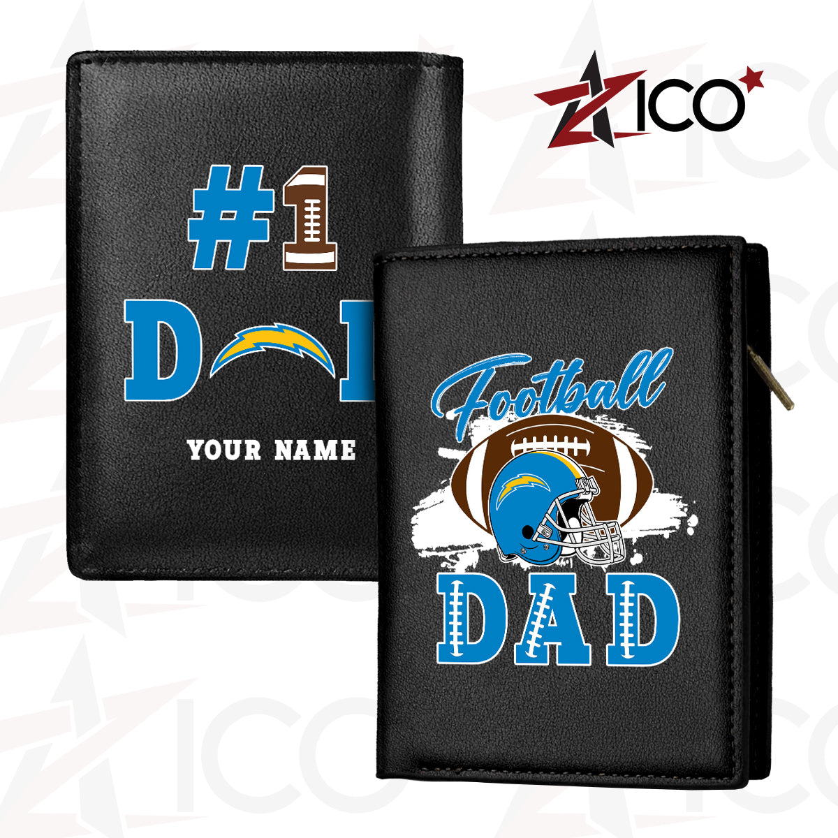 Los Angeles Chargers Farther’s Day Men’s Slim Vertical Leather Wallet Trending 2025 AZHGSVLW000018