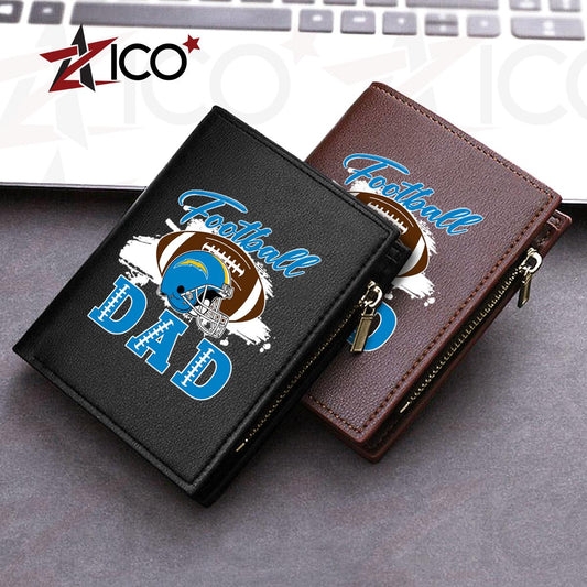 Los Angeles Chargers Farther’s Day Men’s Slim Vertical Leather Wallet Trending 2025 AZHGSVLW000018