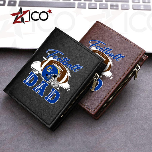Los Angeles Rams Farther’s Day Men’s Slim Vertical Leather Wallet Trending 2025 AZHGSVLW000019
