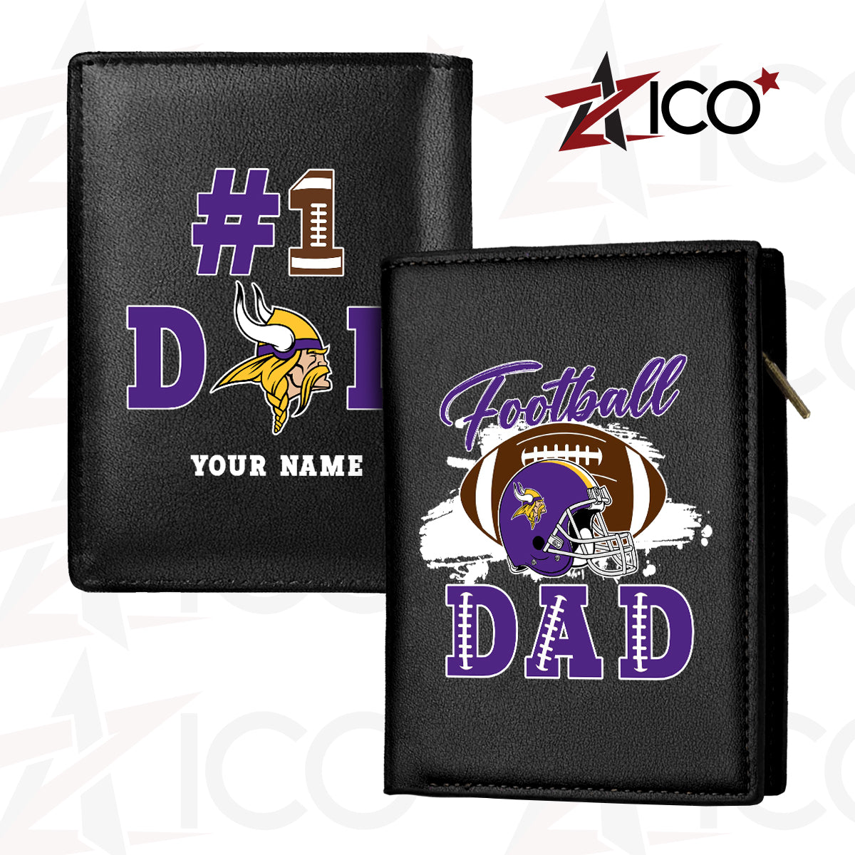 Minnesota Vikings Farther’s Day Men’s Slim Vertical Leather Wallet Trending 2025 AZHGSVLW000021