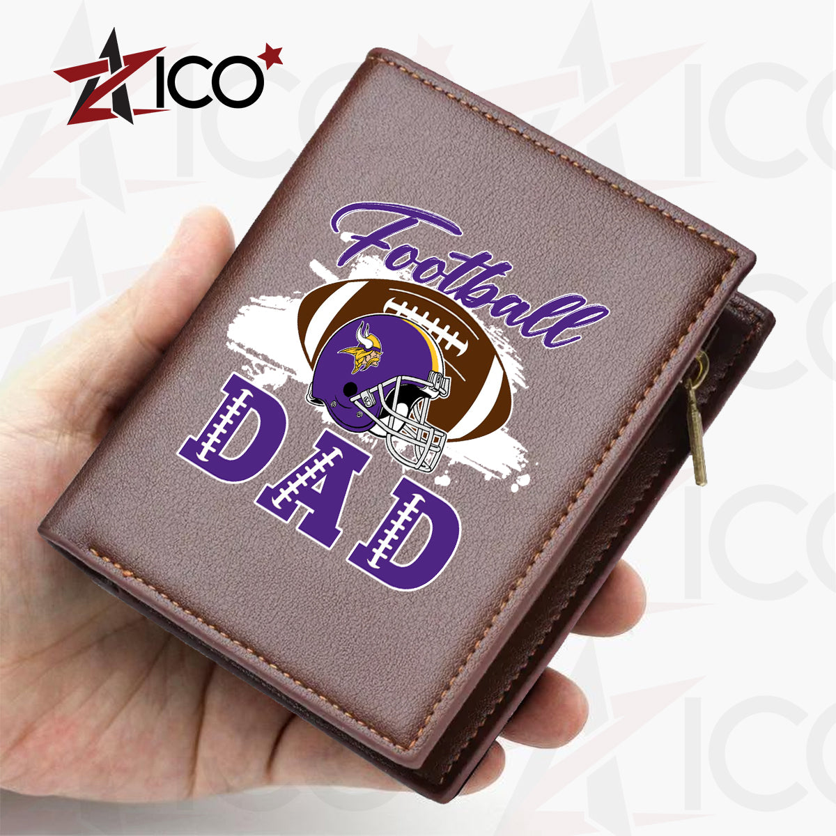 Minnesota Vikings Farther’s Day Men’s Slim Vertical Leather Wallet Trending 2025 AZHGSVLW000021