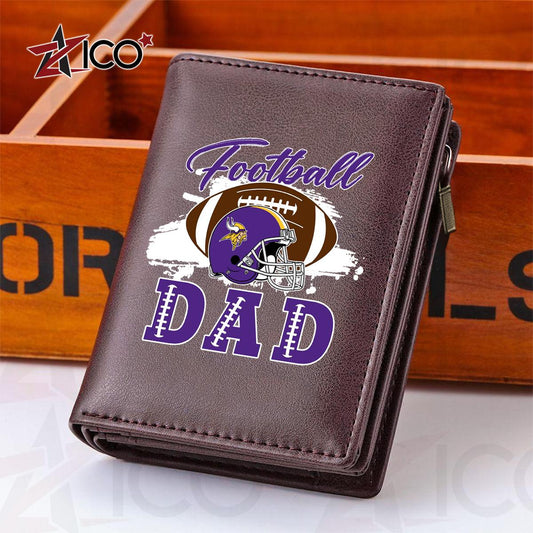 Minnesota Vikings Farther’s Day Men’s Slim Vertical Leather Wallet Trending 2025 AZHGSVLW000021