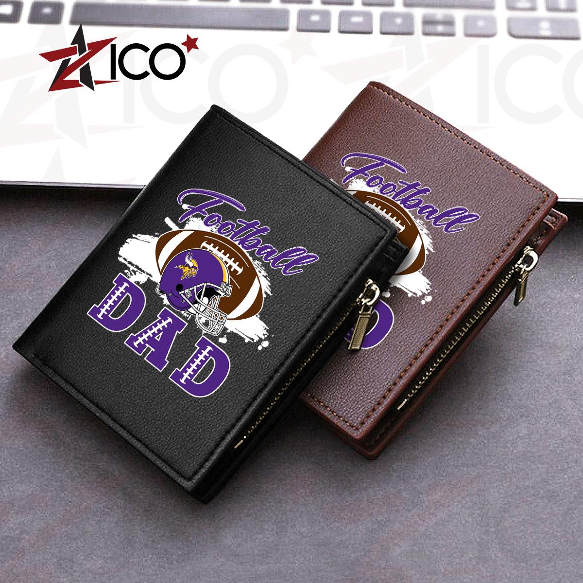 Minnesota Vikings Farther’s Day Men’s Slim Vertical Leather Wallet Trending 2025 AZHGSVLW000021