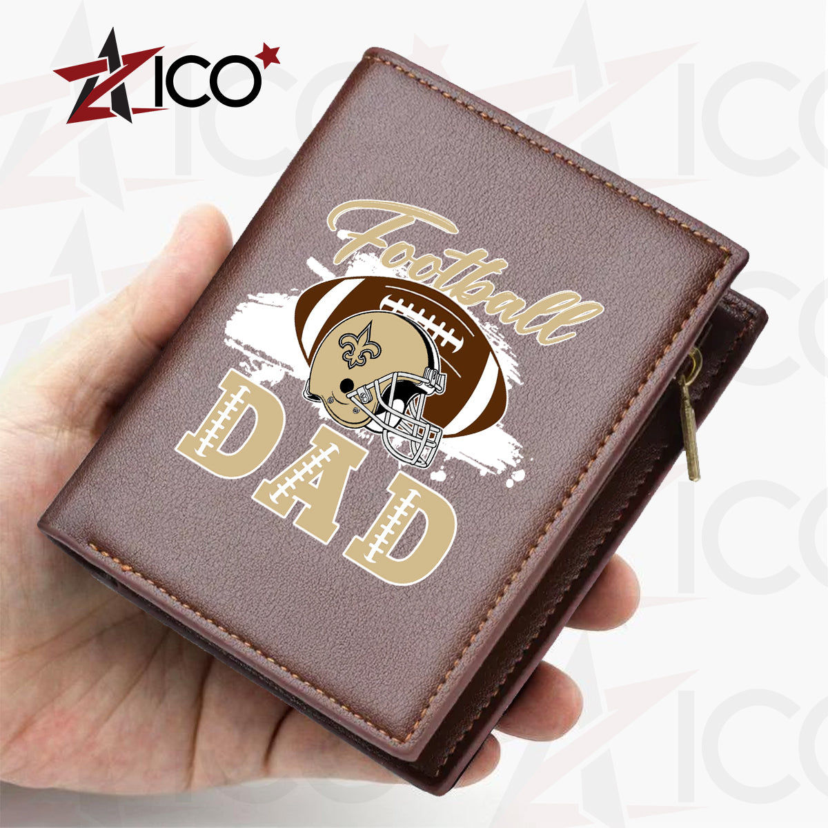 New Orleans Saints Farther’s Day Men’s Slim Vertical Leather Wallet Trending 2025 AZHGSVLW000023