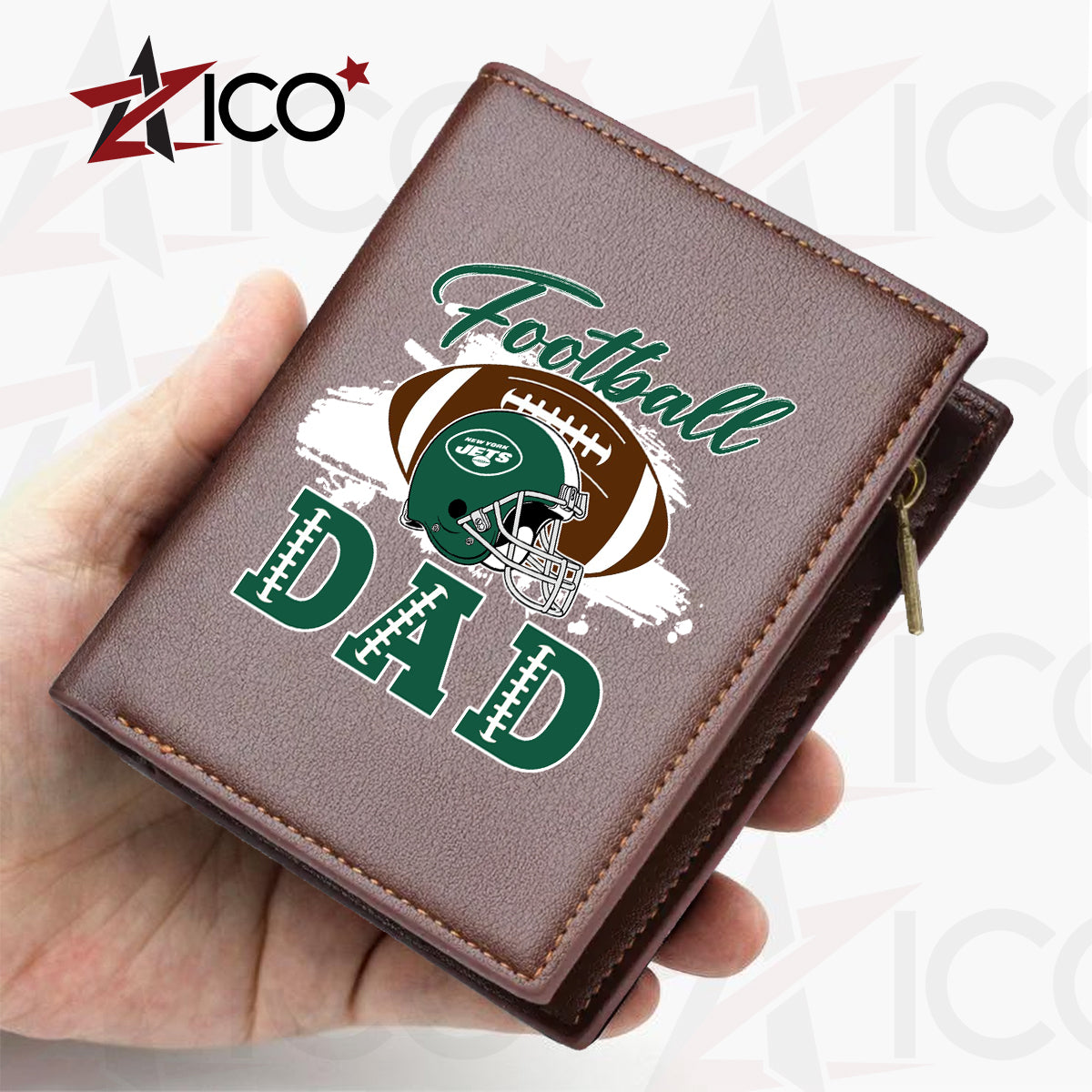 New York Jets Farther’s Day Men’s Slim Vertical Leather Wallet Trending 2025 AZHGSVLW000025