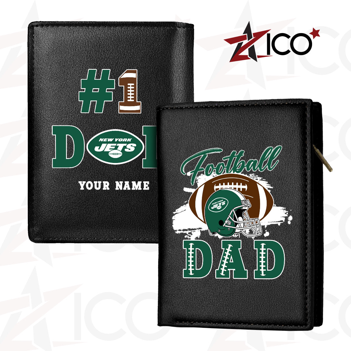 New York Jets Farther’s Day Men’s Slim Vertical Leather Wallet Trending 2025 AZHGSVLW000025