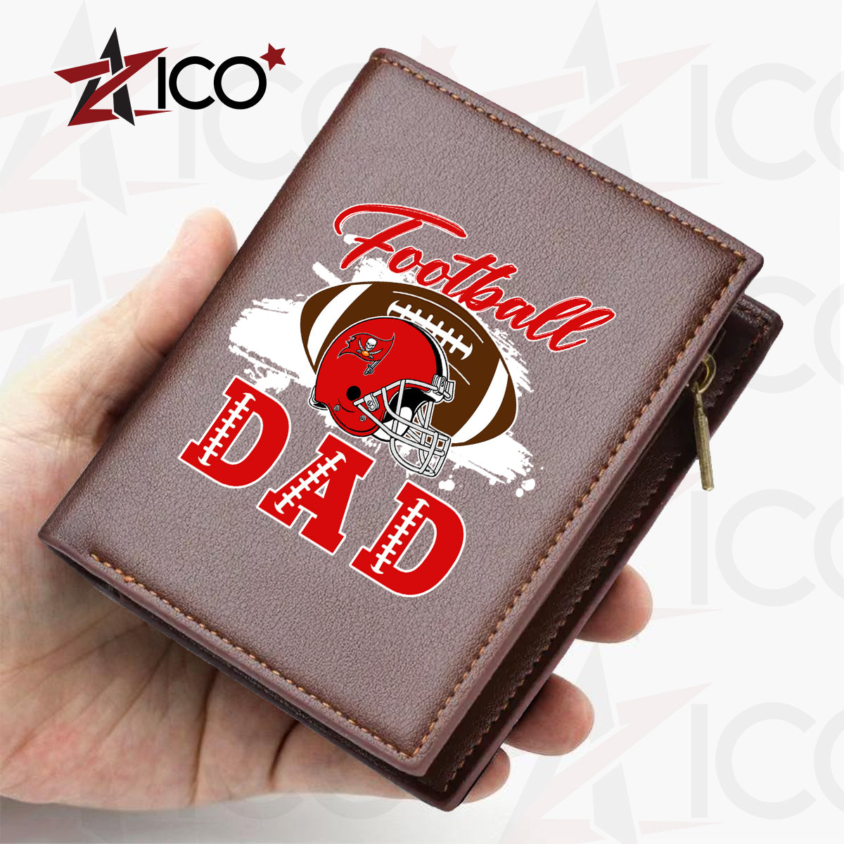Tampa Bay Buccaneers Farther’s Day Men’s Slim Vertical Leather Wallet Trending 2025 AZHGSVLW000030