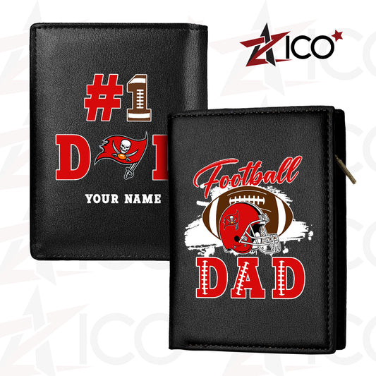 Tampa Bay Buccaneers Farther’s Day Men’s Slim Vertical Leather Wallet Trending 2025 AZHGSVLW000030