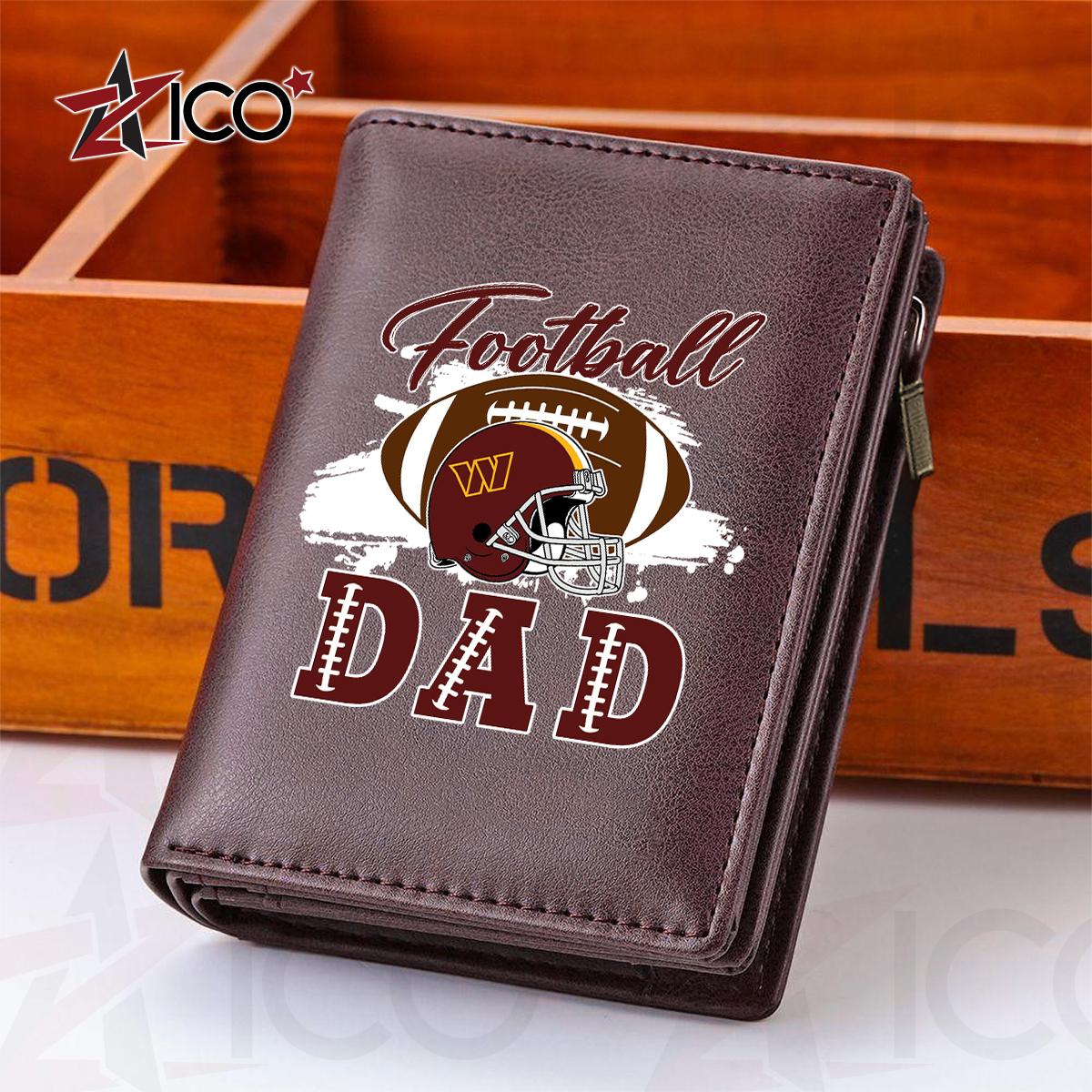 Washington Commanders Farther’s Day Men’s Slim Vertical Leather Wallet Trending 2025 AZHGSVLW000032