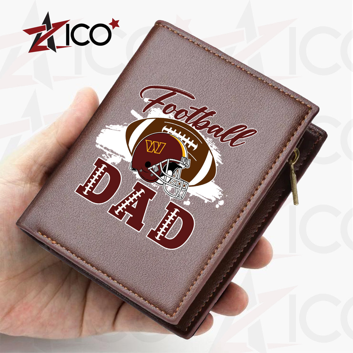 Washington Commanders Farther’s Day Men’s Slim Vertical Leather Wallet Trending 2025 AZHGSVLW000032